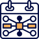 calendar with nodes to different dates