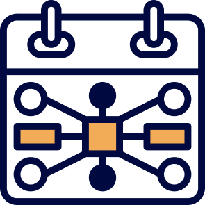 calendar with nodes to different dates